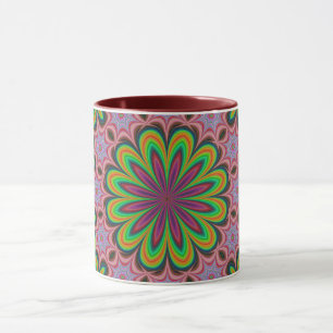 Mandala Géométrique Rosette Rétro Hippie Mug