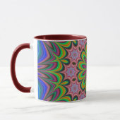 Mandala Géométrique Rosette Rétro Hippie Mug (Gauche)