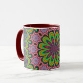 Mandala Géométrique Rosette Rétro Hippie Mug (Devant gauche)