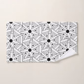 Mandala Geometrisch Patroon Zwart en Wit  Bad Handdoek (Handdoek)