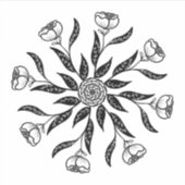 Mandala Geometrische Bloem Sticker (Voorkant)