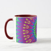 Mandala Geometry Psychedelic Retro Hippie Mug (Gauche)