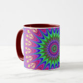 Mandala Geometry Psychedelic Retro Hippie Mug (Devant gauche)