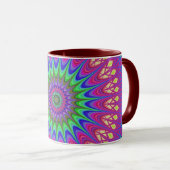 Mandala Geometry Psychedelic Retro Hippie Mug (Devant droit)