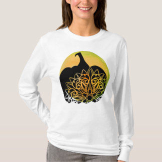 Mandala Gesneden Pompoen met Herfst Maan T-Shirt