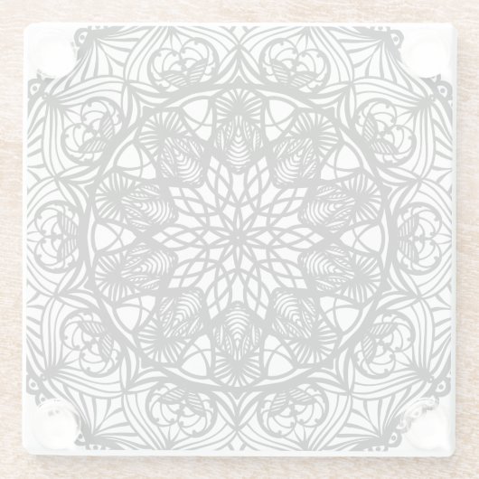 Mandala Glazen Onderzetter (Achterkant)