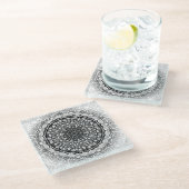 Mandala Glazen Onderzetter (Schuin)