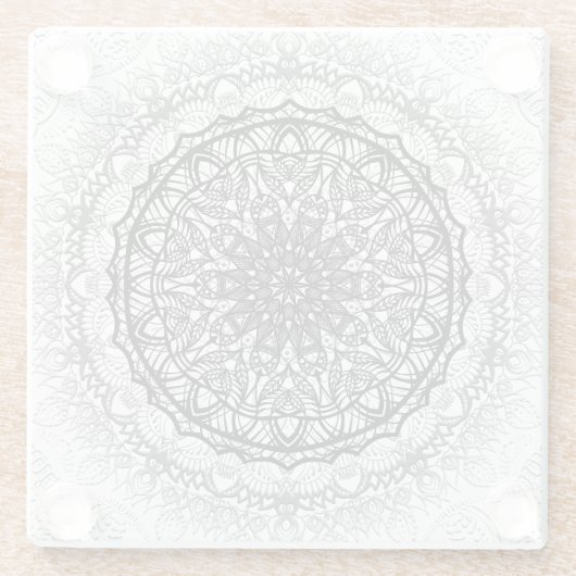 Mandala Glazen Onderzetter (Achterkant)