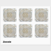 Mandala Gold Design Vierkante Sticker (Vel)