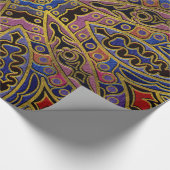 Mandala Gold Embossed op Faux Leather Cadeaupapier (Hoek)