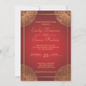 Mandala Gold Faire-part de mariage (Devant)