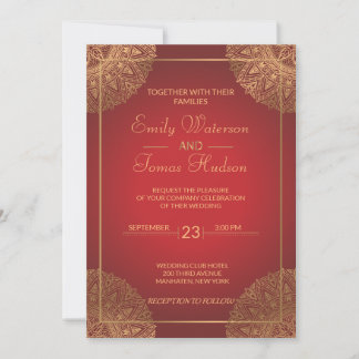 Mandala Gold Faire-part de mariage