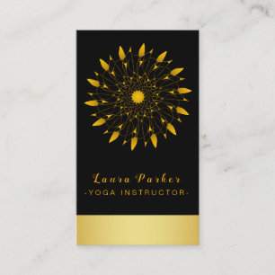 Mandala Gold Lotus Flower Yoga Holistic Visitekaartje