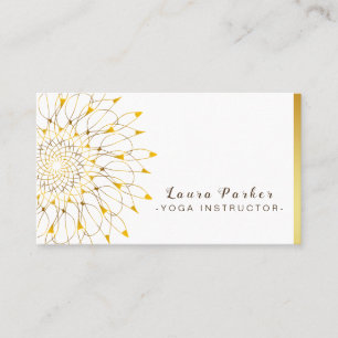 Mandala Gold Lotus Flower Yoga Holistic Visitekaartje