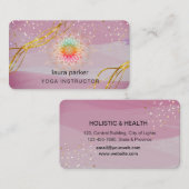 Mandala Gold Meditation Holistic Paars Visitekaartje (Voorkant / Achterkant)