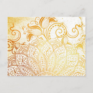 Mandala - Golden penseel Briefkaart
