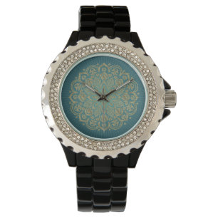 MANDALA Golden Rosette - Polshorloge Horloge