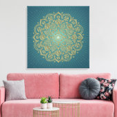 MANDALA Golden Rosette - Toile Enveloppée (Insitu(Salon))