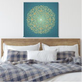 MANDALA Golden Rosette - Toile Enveloppée (Insitu(Chambre))