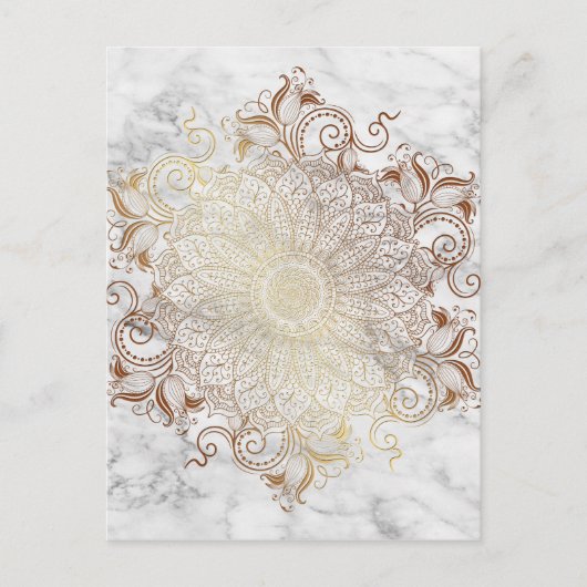 Mandala - Goud en marmer Briefkaart (Voorkant)