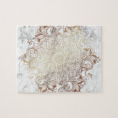 Mandala - Goud en marmer Legpuzzel (Horizontaal)
