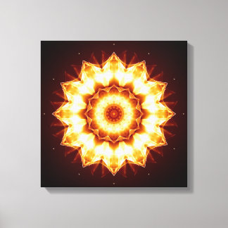 Mandala gouden bliksem canvas afdruk