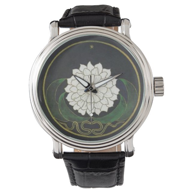 Mandala gouden bloem horloge (Voorkant)