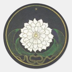 Mandala gouden bloem ronde sticker