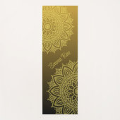 Mandala Gradient Black Gold Yoga Mat (Voorkant)