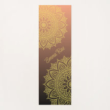 Mandala Gradient Zwart Roos Yoga Mat