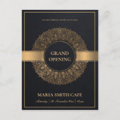  MANDALA GRAND OPENEN VROEGE ZWART GOLD BRIEFKAART (Voorkant)