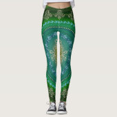 Mandala Green Blue - Leggings (Devant)