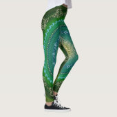 Mandala Green Blue - Leggings (Droite)