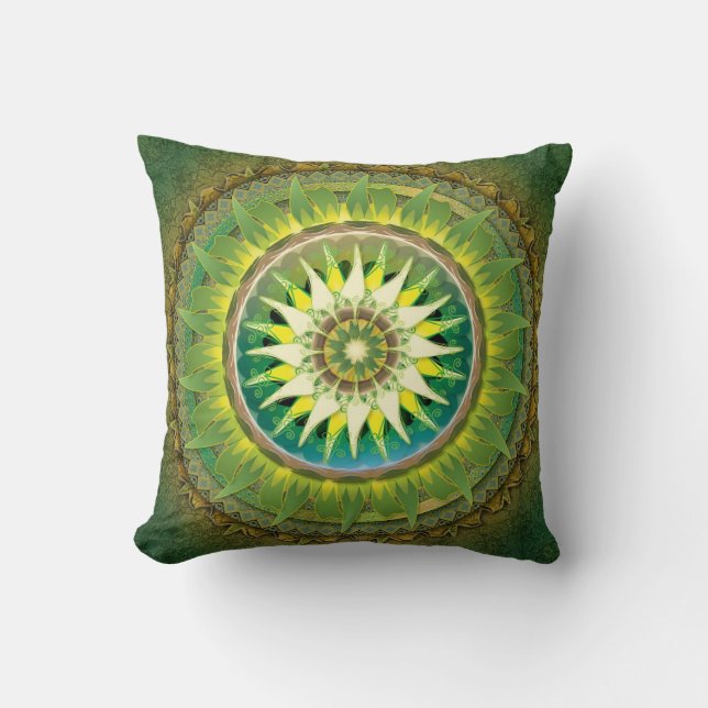Mandala Green Pillow Kussen (Voorkant)