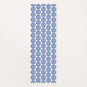 Mandala Grieks boemoogmerk Blauw wit Yogamat (Voorkant)