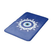 Mandala Grieks boze oog blauw wit Badmat (Gekanteld)
