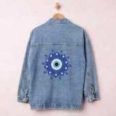 Mandala Grieks boze oog blauw wit Denim Jacket (Hangar)