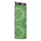 Mandala Groene Thermische Tumblers Thermosbeker (Geroteerd rechts)