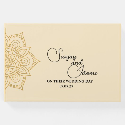 Mandala Guest Book | Luxe bruiloften Gastenboek (Voorkant)