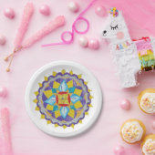 Mandala Handbeschilderd Waterverf Papier Bord 7 in (Feest)