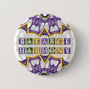 Mandala, Harmony, Balance Spring Gem Ronde Button 5,7 Cm