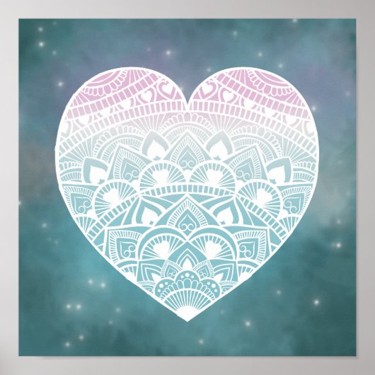 Mandala Heart Celestial Print (Voorkant)