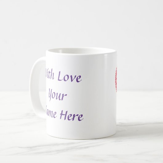Mandala Heart Coffee Mug (Devant gauche)