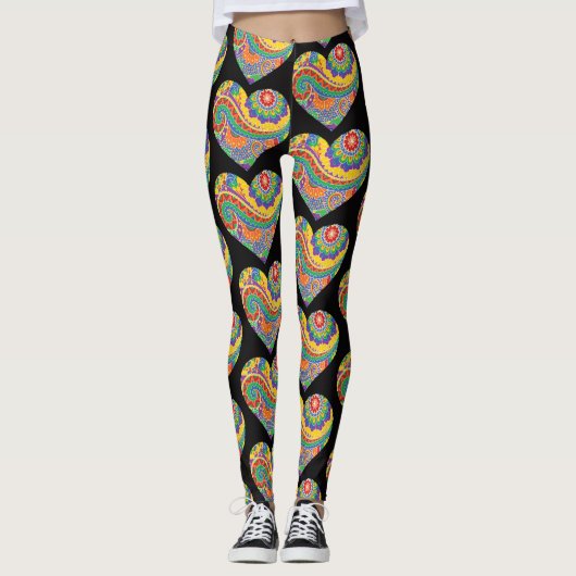 Mandala Hearts Leggings (Voorkant)