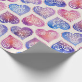 Mandala Hearts Pattern Cadeaupapier (Hoek)