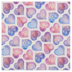 Mandala Hearts Pattern Stof