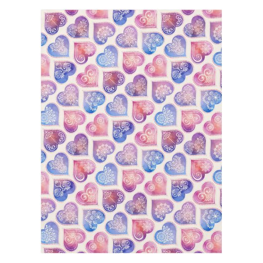 Mandala Hearts Pattern Tafelkleed (Voorkant)