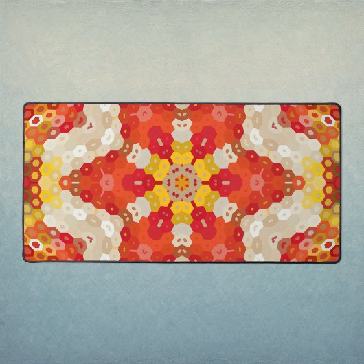 Mandala Hexagonal Rouge et Jaune