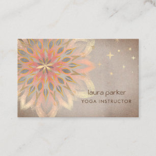 Mandala Holistic Lotus Floral Zen Meditatie Yoga Visitekaartje