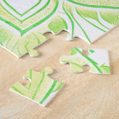 Mandala in Aqua Blue & Lime Green Legpuzzel (Zijkant)